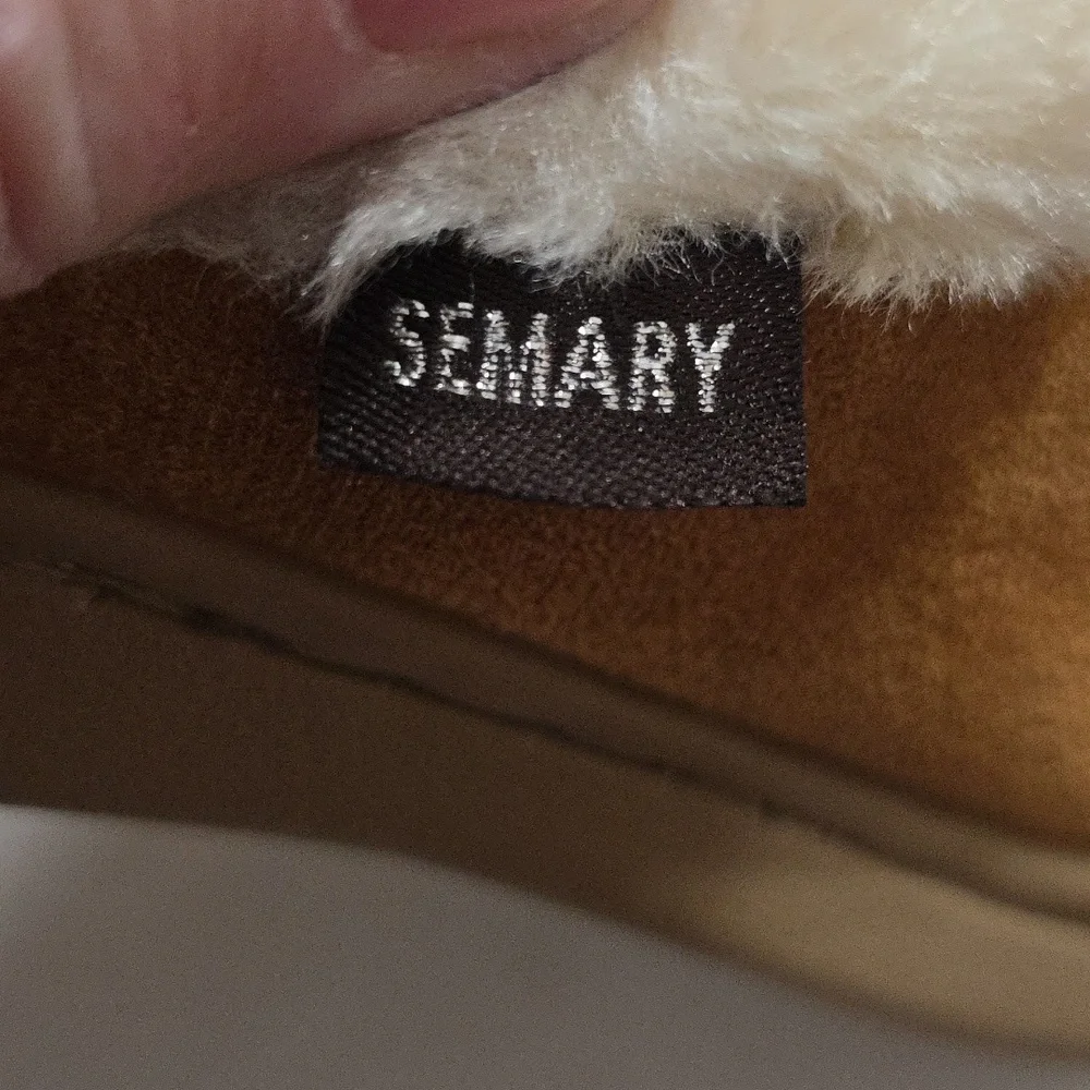 NWT Semary Kids Toddlers Memory Foam Faux Fur-Lined Slippers Sz EU 24.5/US 7.5-8